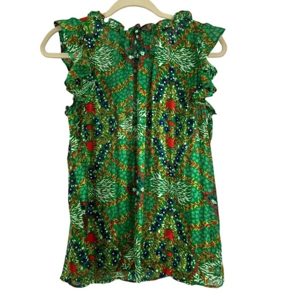 ba&sh Haby Metallic Accent Reversible Top in Green size S - Picture 4 of 12